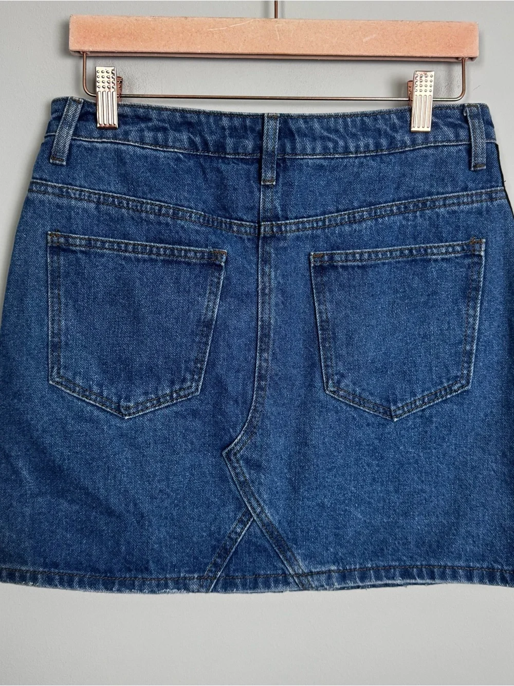 SUPERDOWN | NEW Revolve Denim A-Line Mini Skirt with Side Stripes Women’s Size L